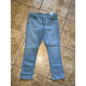 Levis 311 Shaping Skinny Jeans Light Wash Denim Mid Rise Size 33